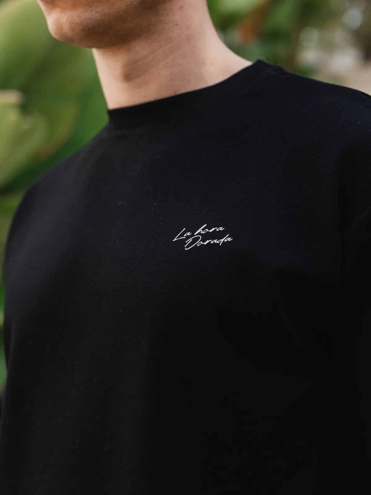 Black La Hora Label Oversized T-shirt