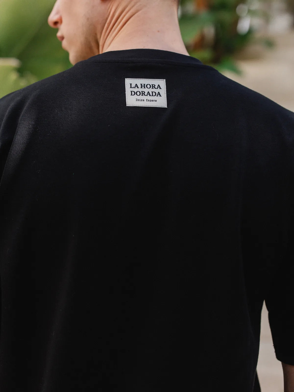 Black La Hora Label Oversized T-shirt