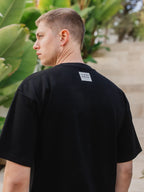 Schwarzes La Hora Label Oversized T-Shirt