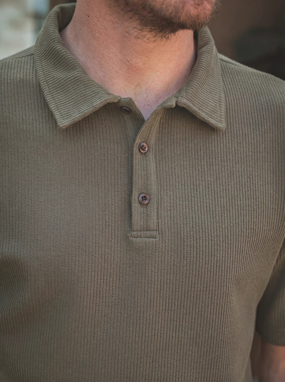Polohemd Olive Summer mit Knöpfen