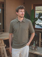 Polohemd Olive Summer mit Knöpfen