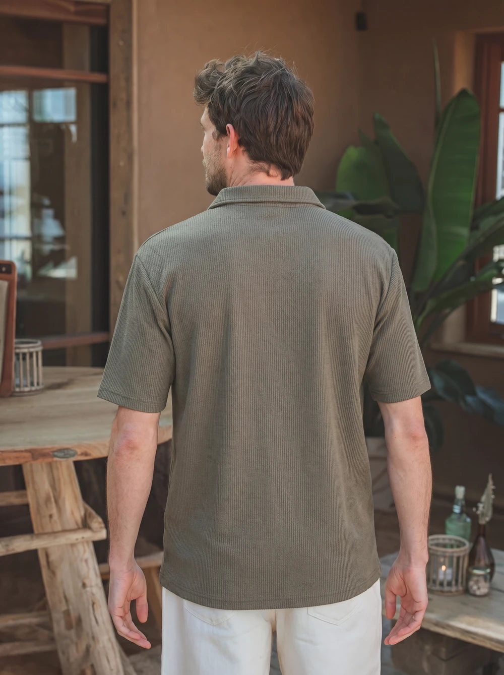 Polohemd Olive Summer mit Knöpfen