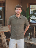 Polohemd Olive Summer mit Knöpfen