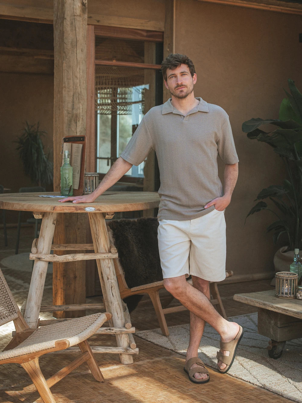 Olive Structure Summer V-Polo
