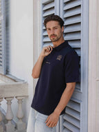Navy Anniversary Oversized Poloshirt