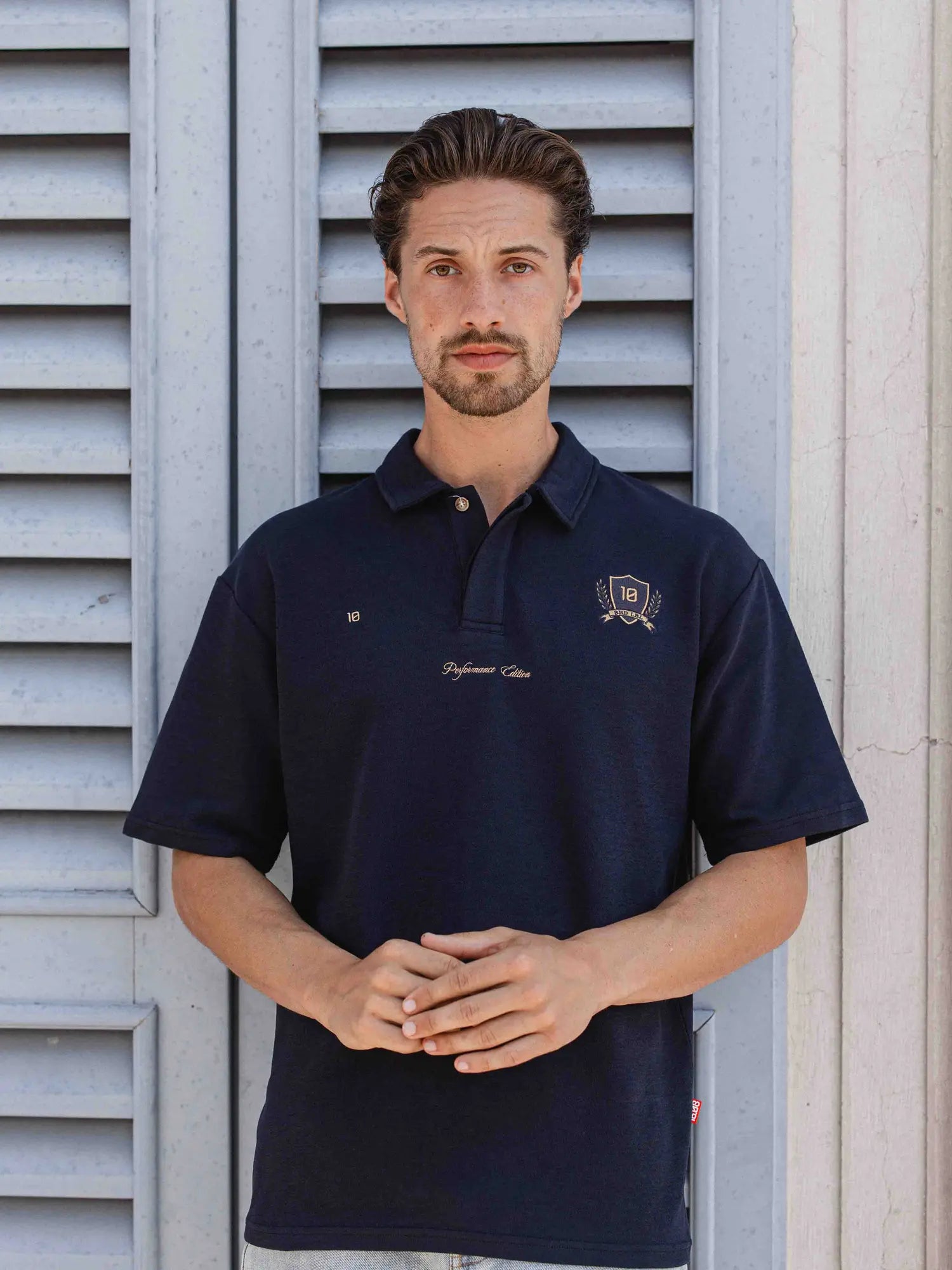 Navy Anniversary Oversized Poloshirt