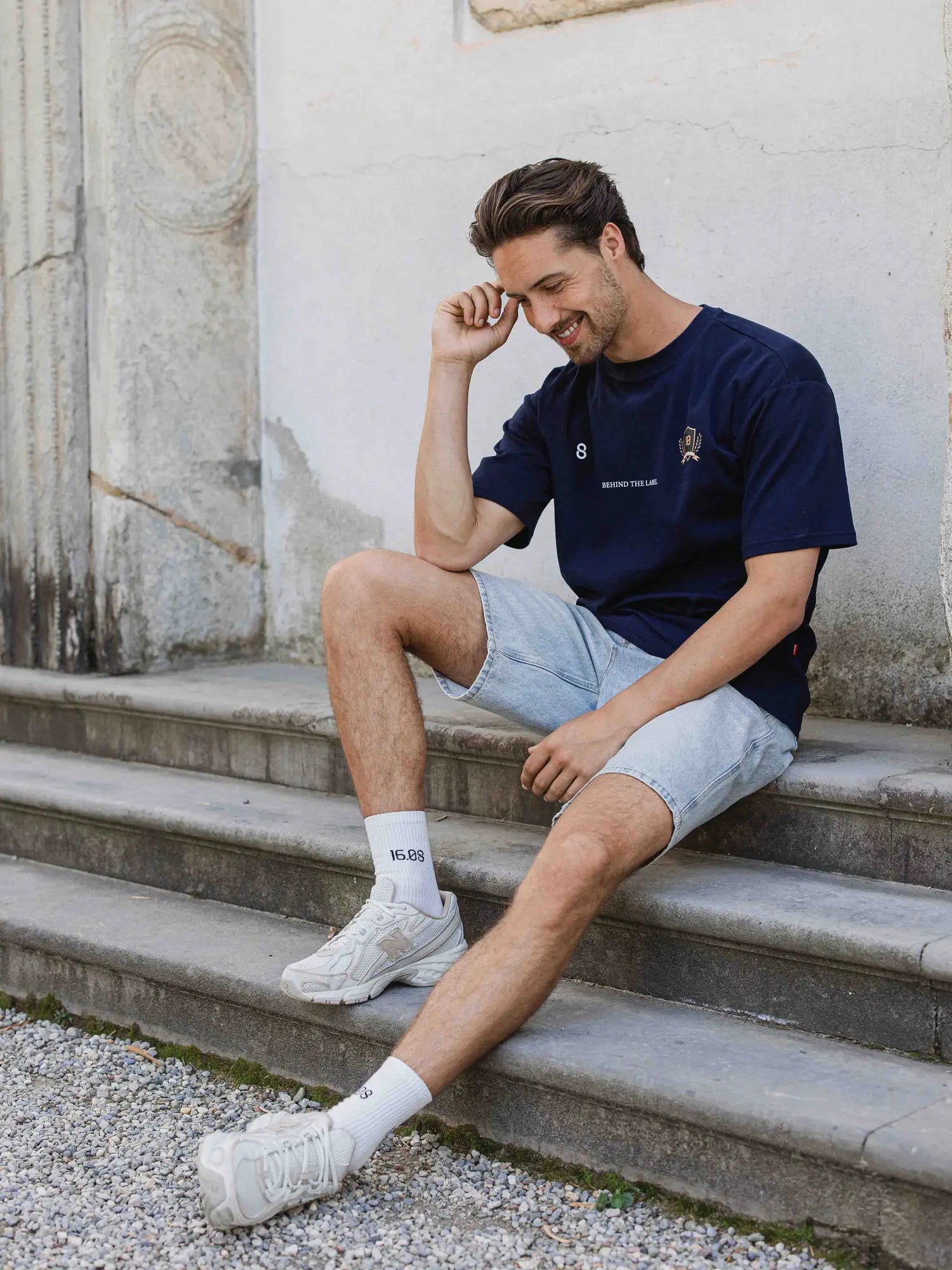 Navy Anniversary Oversized T-shirt
