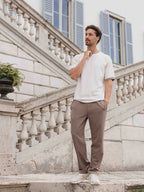 Beige Collar T-shirt