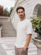 Beige Collar T-shirt