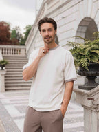 Beige Collar T-shirt