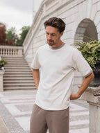 Beige Collar T-shirt