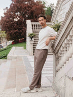 Beige Collar T-shirt