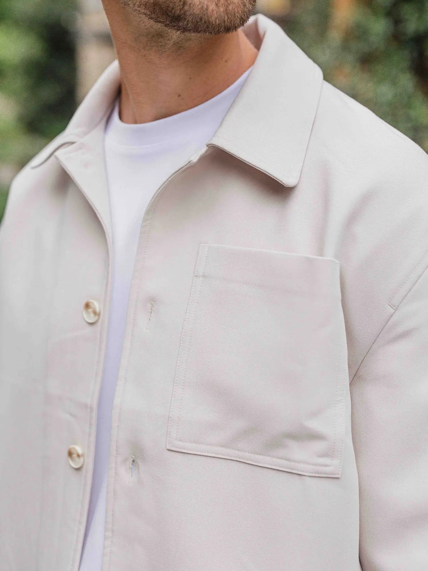 Beige Layer Overshirt