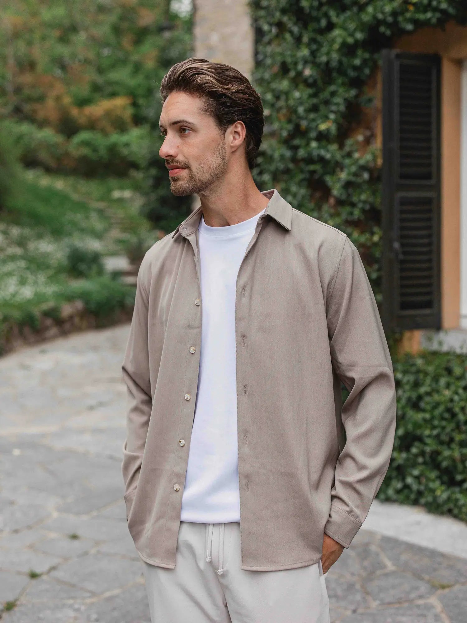 Brown Business Button Up Shirt