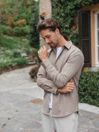 Brown Business Button Up Shirt