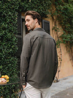 Army Business Button Up Shirt