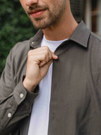 Army Business Button Up Shirt