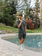 Green Oversized Boucle Poloshirt