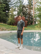 Green Oversized Boucle Poloshirt