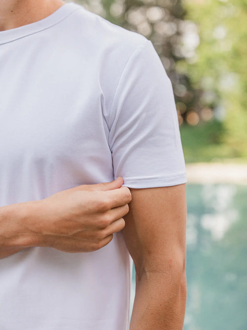 Weißes Slim-Fit-T-Shirt