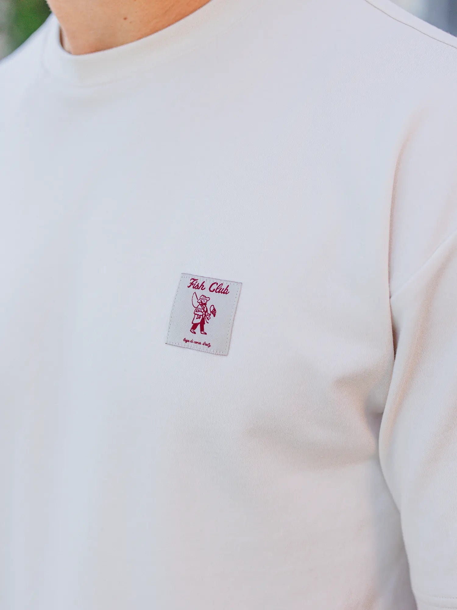 Creme Fish Club Oversized T-shirt