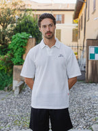 White Knit Oversized Polo