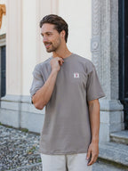 Taupe Fish Club Oversized T-shirt