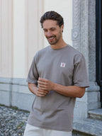 Taupe Fish Club Oversized T-shirt