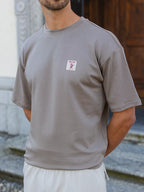 Taupe Fish Club Oversized T-shirt