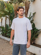 Weißes Oversize-T-Shirt