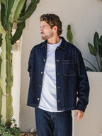 Dark Blue Denim Overshirt