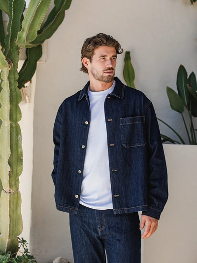 Dark Blue Denim Overshirt