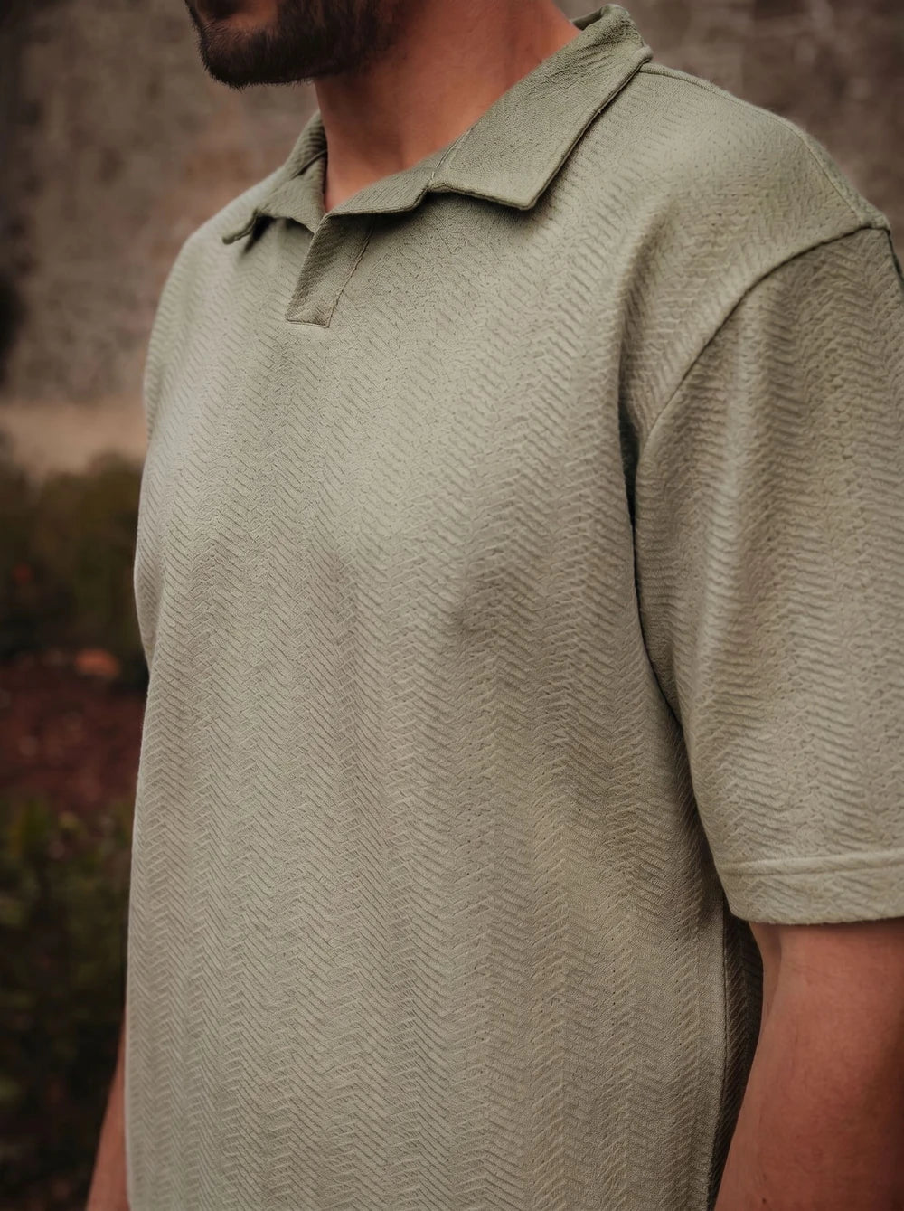 Olive Structure Summer V-Polo