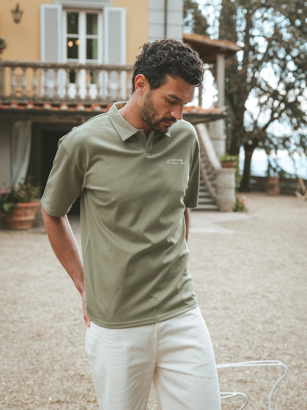 Green La Sera Relaxed Polo