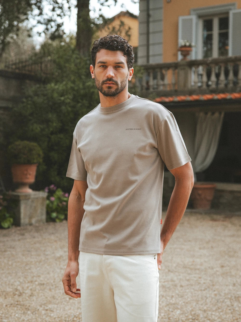 Light Brown Sixteen Oversized T-Shirt