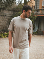 Brown Collar Oversized T-shirt