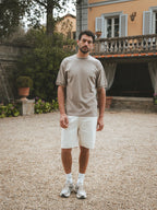 Brown Collar Oversized T-shirt