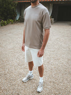 Brown Collar Oversized T-shirt