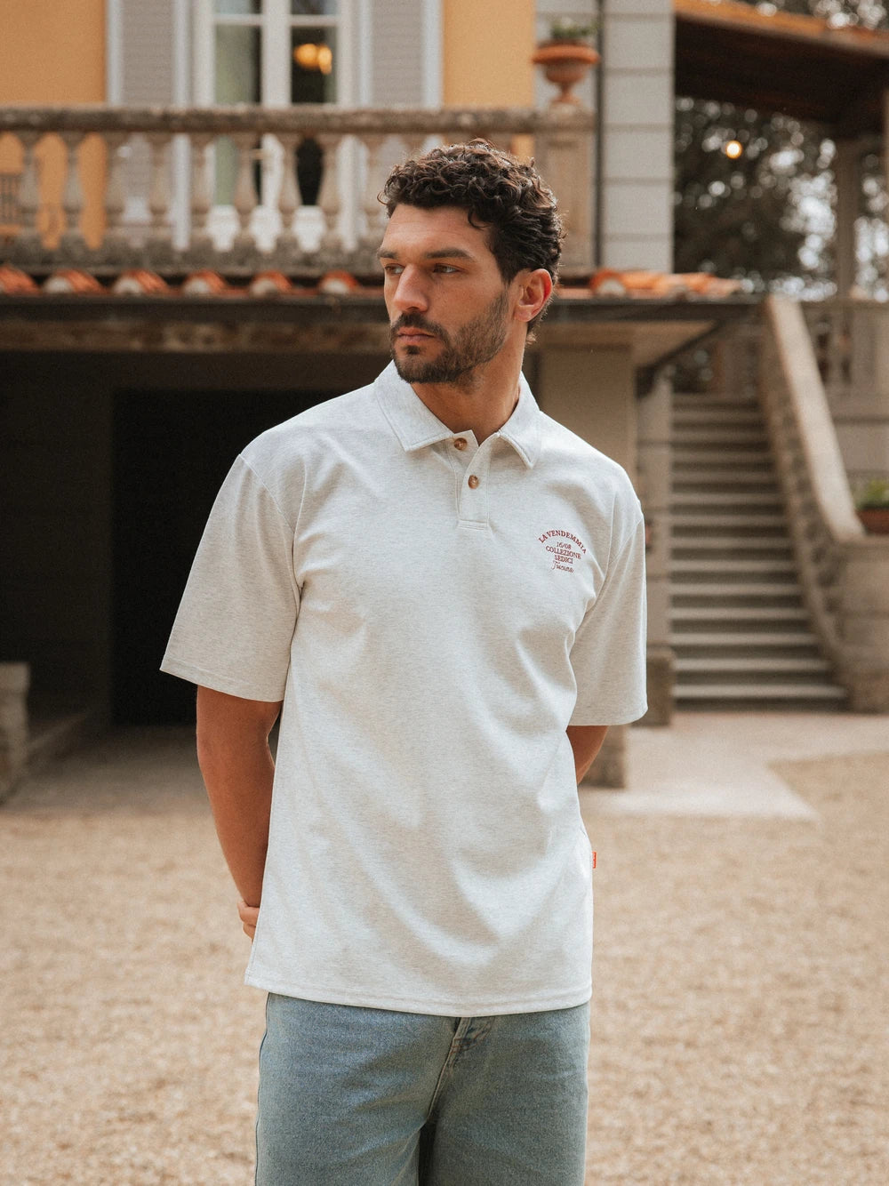 Grey Vendemmia Relaxed Polo