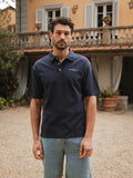 Navy Vendemmia Oversized Polo
