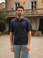 Navy Vendemmia Oversized Polo