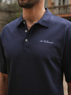 Navy Vendemmia Oversized Polo