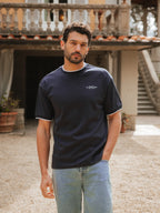 Navy Collar Oversized T-shirt