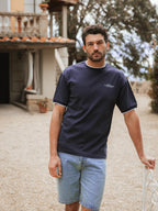 Navy Collar Oversized T-shirt