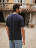 Navy Collar Oversized T-shirt