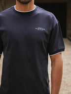 Navy Collar Oversized T-shirt