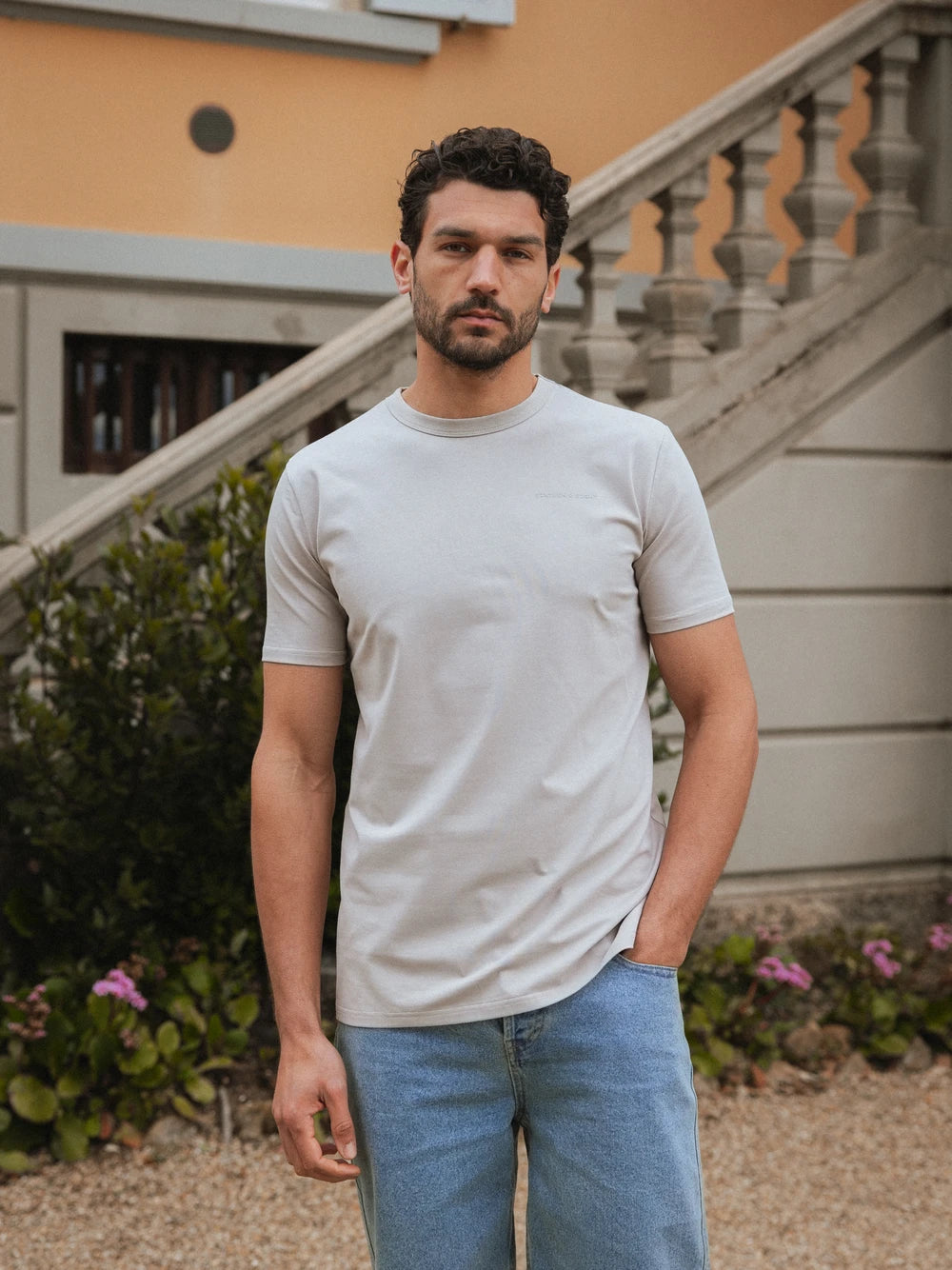 Light Grey Sixteen Slimfit T-Shirt