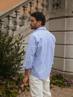 Navy Stripe Waffle Shirt