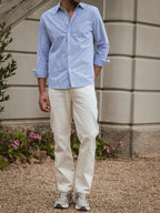 Navy Stripe Waffle Shirt