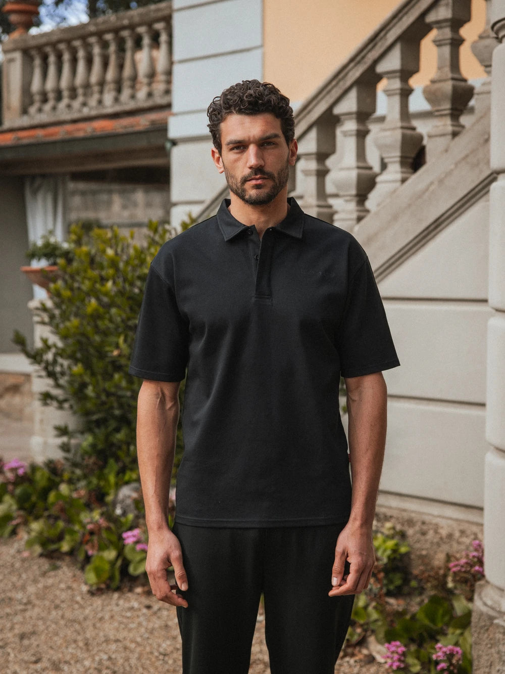 Black Sixteen Relaxed Polo